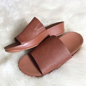 FITFLOP Burnt Orange Sandal with Gold Detail